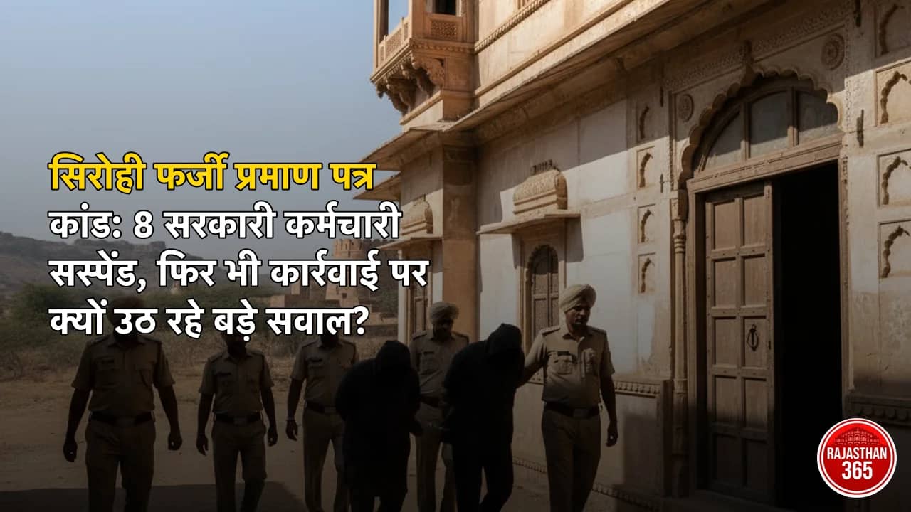 सिरोही फर्जी प्रमाण पत्र कांड: 8 सरकारी कर्मचारी सस्पेंड, फिर भी कार्रवाई पर क्यों उठ रहे बड़े सवाल?