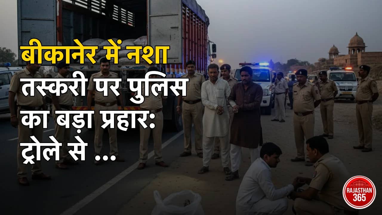 बीकानेर में नशा तस्करी पर पुलिस का बड़ा प्रहार: ट्रोले से पकड़ा गया डोडा पोस्त, दो तस्कर गिरफ्तार