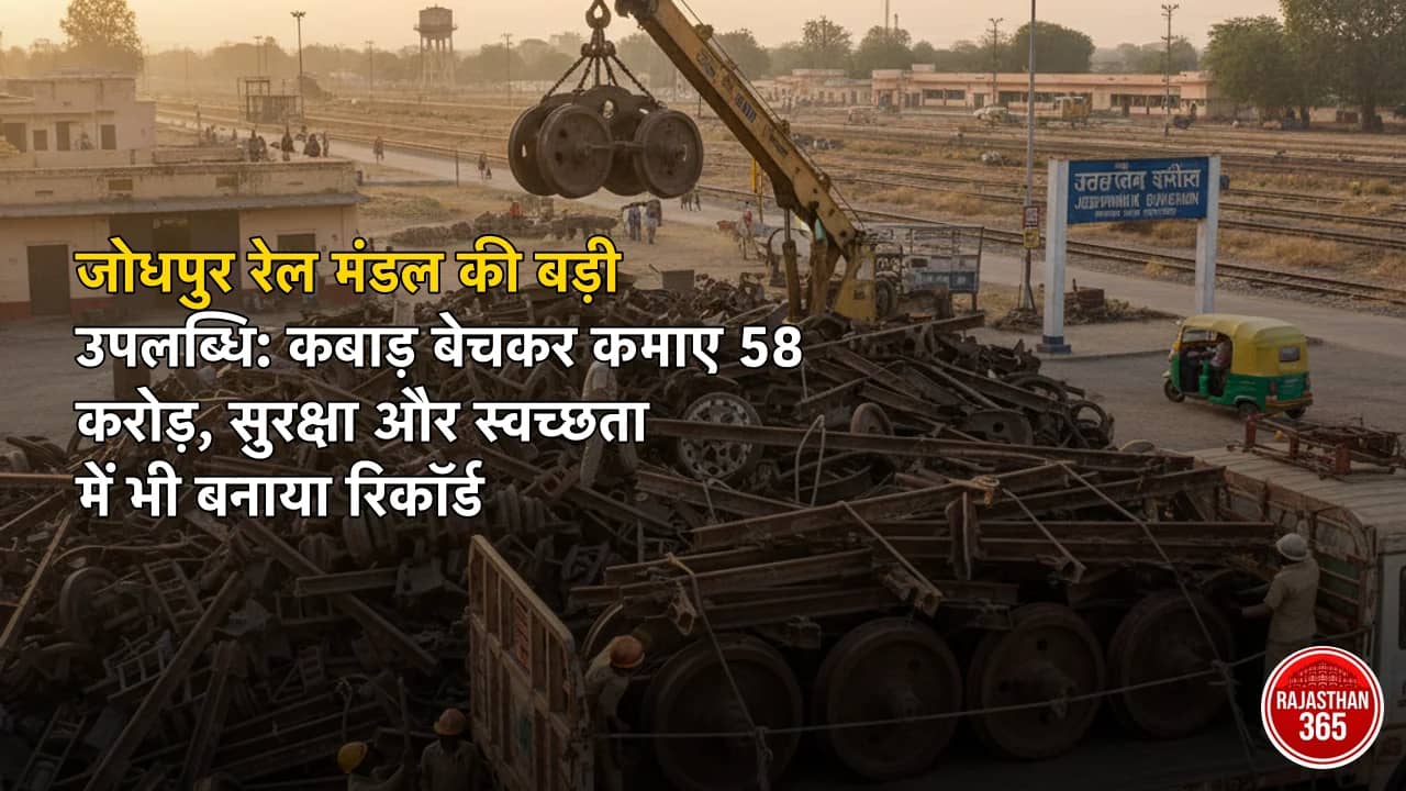 जोधपुर रेल मंडल की बड़ी उपलब्धि: कबाड़ बेचकर कमाए 58 करोड़, सुरक्षा और स्वच्छता में भी बनाया रिकॉर्ड