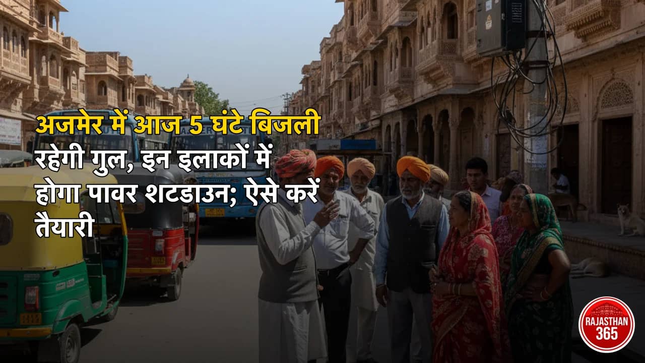 अजमेर में आज 5 घंटे बिजली रहेगी गुल, इन इलाकों में होगा पावर शटडाउन; ऐसे करें तैयारी