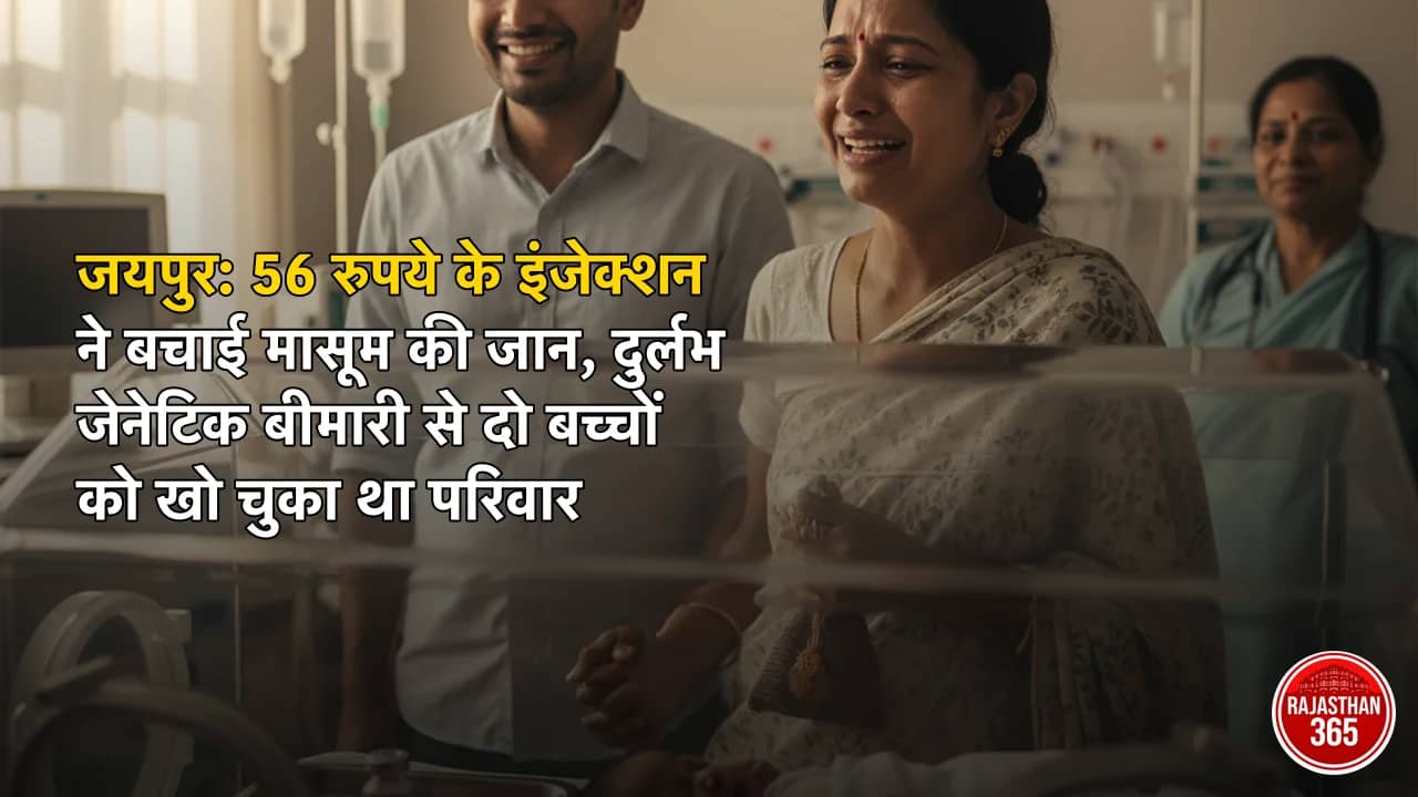 जयपुर: 56 रुपये के इंजेक्शन ने बचाई मासूम की जान, दुर्लभ जेनेटिक बीमारी से दो बच्चों को खो चुका था परिवार