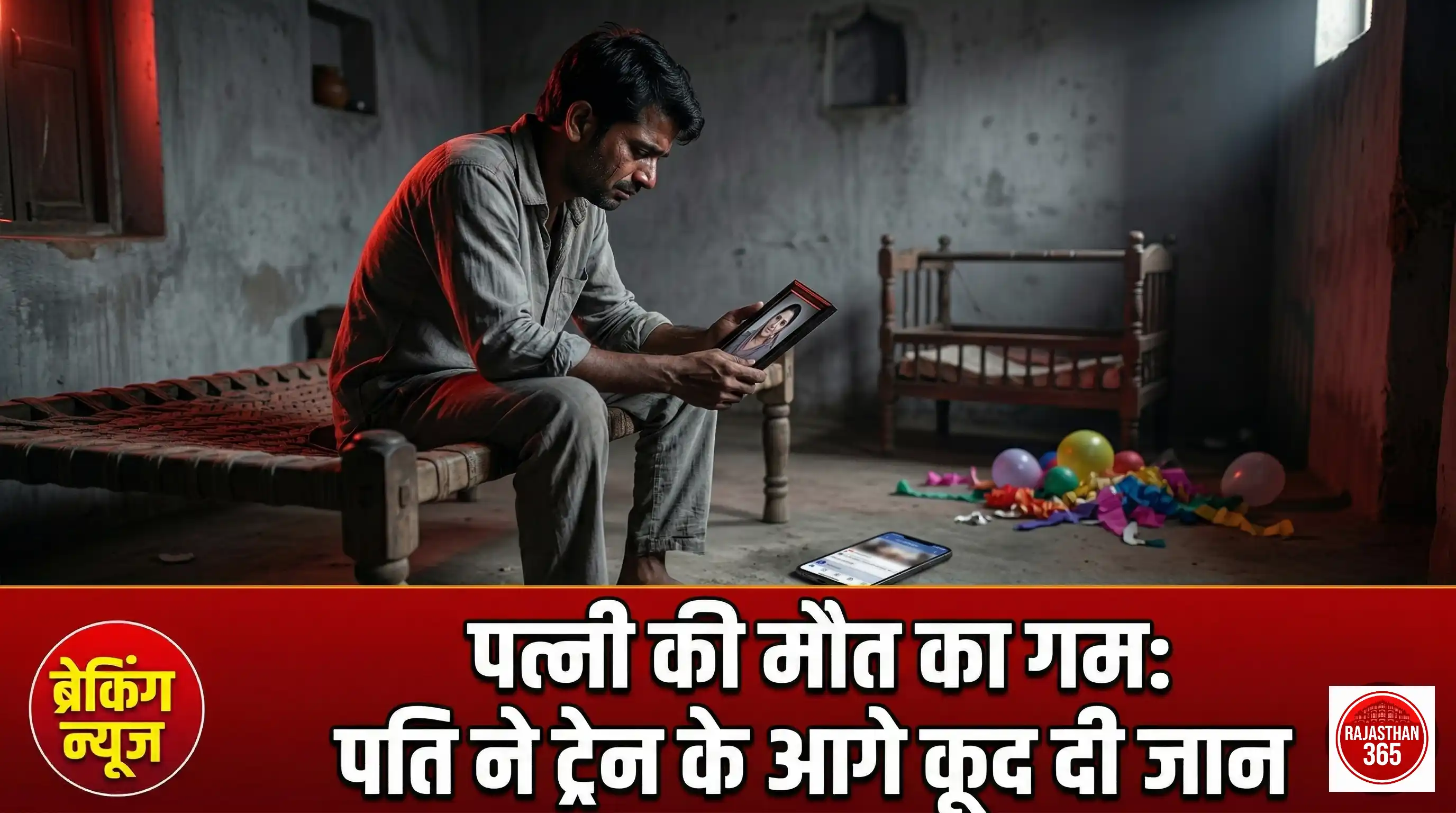 झुंझुनूं में दिल दहलाने वाली घटना: पत्नी की मौत से आहत पति ने ट्रेन के आगे कूदकर दी जान