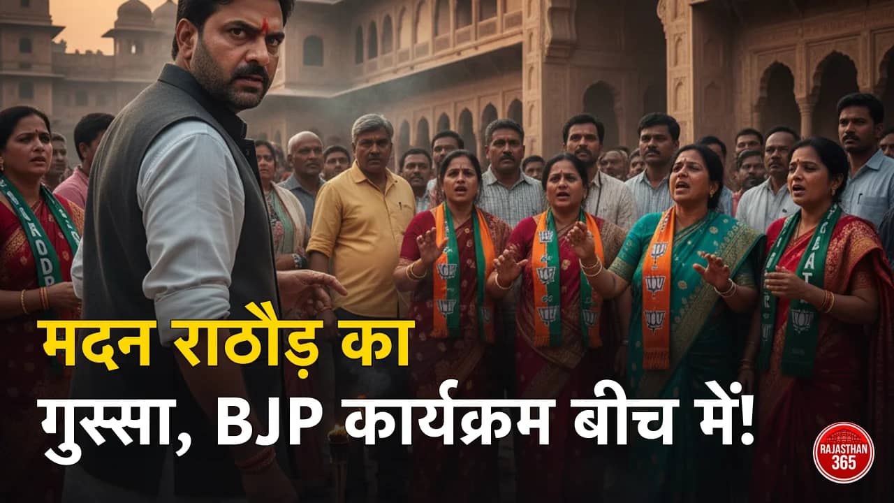 जयपुर मशाल जुलूस: बीजेपी प्रदेश अध्यक्ष मदन राठौड़ का कड़ा तेवर, महिला कार्यकर्ताओं पर नाराजगी के बाद बीच में छोड़ा कार्यक्रम