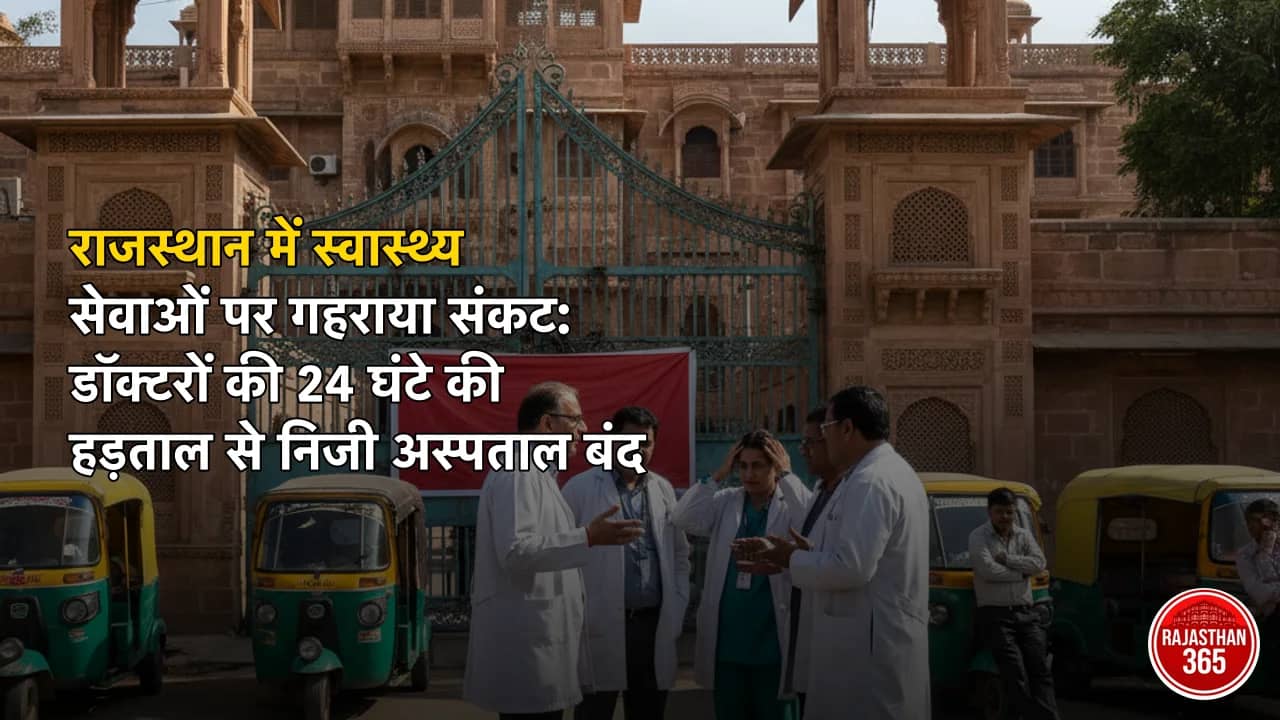 राजस्थान में स्वास्थ्य सेवाओं पर गहराया संकट: डॉक्टरों की 24 घंटे की हड़ताल से निजी अस्पताल बंद