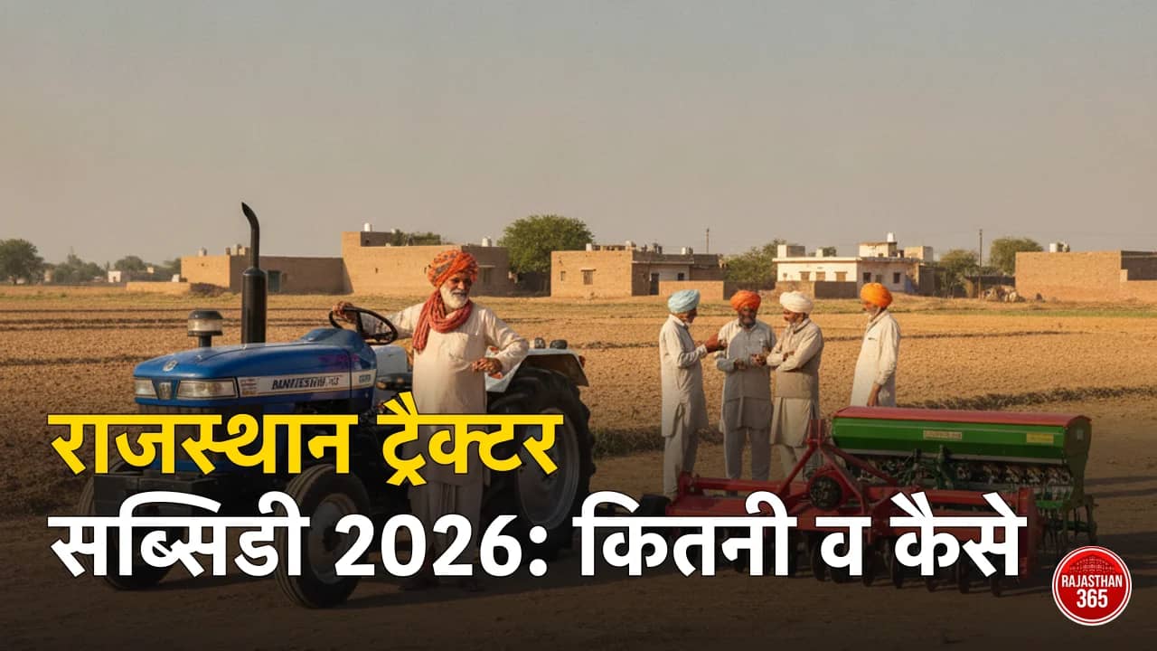 राजस्थान ट्रैक्टर सब्सिडी 2026: कृषि यंत्रों पर कितनी सब्सिडी, पात्रता व Raj Kisan Saathi से आवेदन कैसे करें