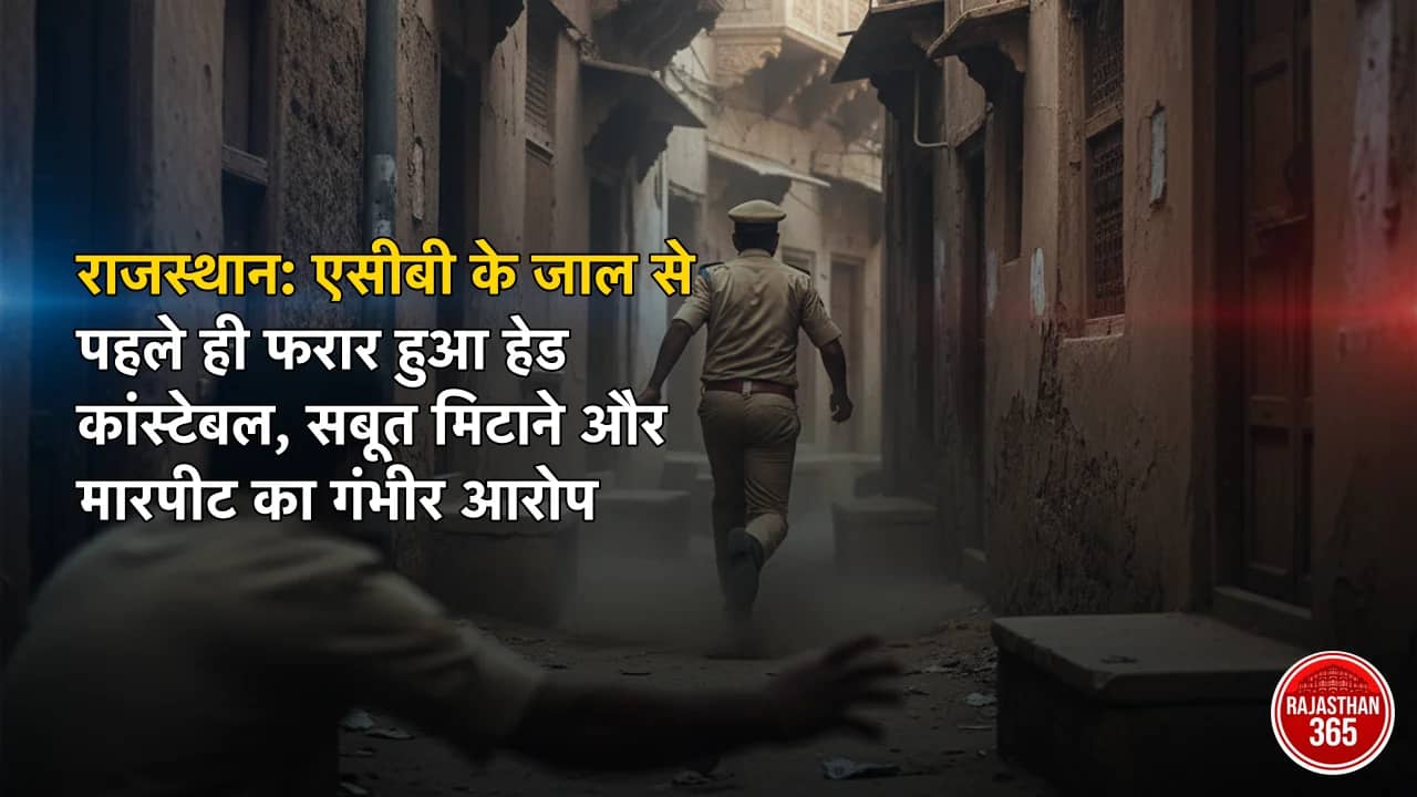 राजस्थान: एसीबी के जाल से पहले ही फरार हुआ हेड कांस्टेबल, सबूत मिटाने और मारपीट का गंभीर आरोप