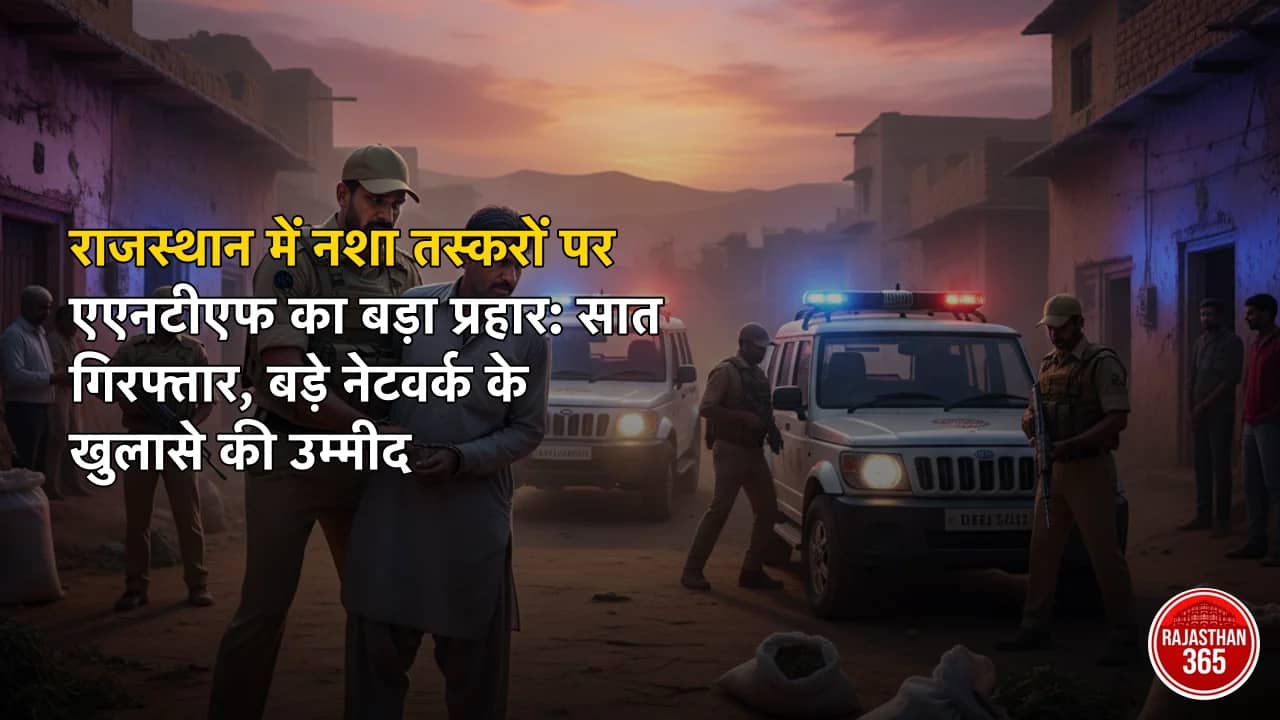 राजस्थान में नशा तस्करों पर एएनटीएफ का बड़ा प्रहार: सात गिरफ्तार, बड़े नेटवर्क के खुलासे की उम्मीद
