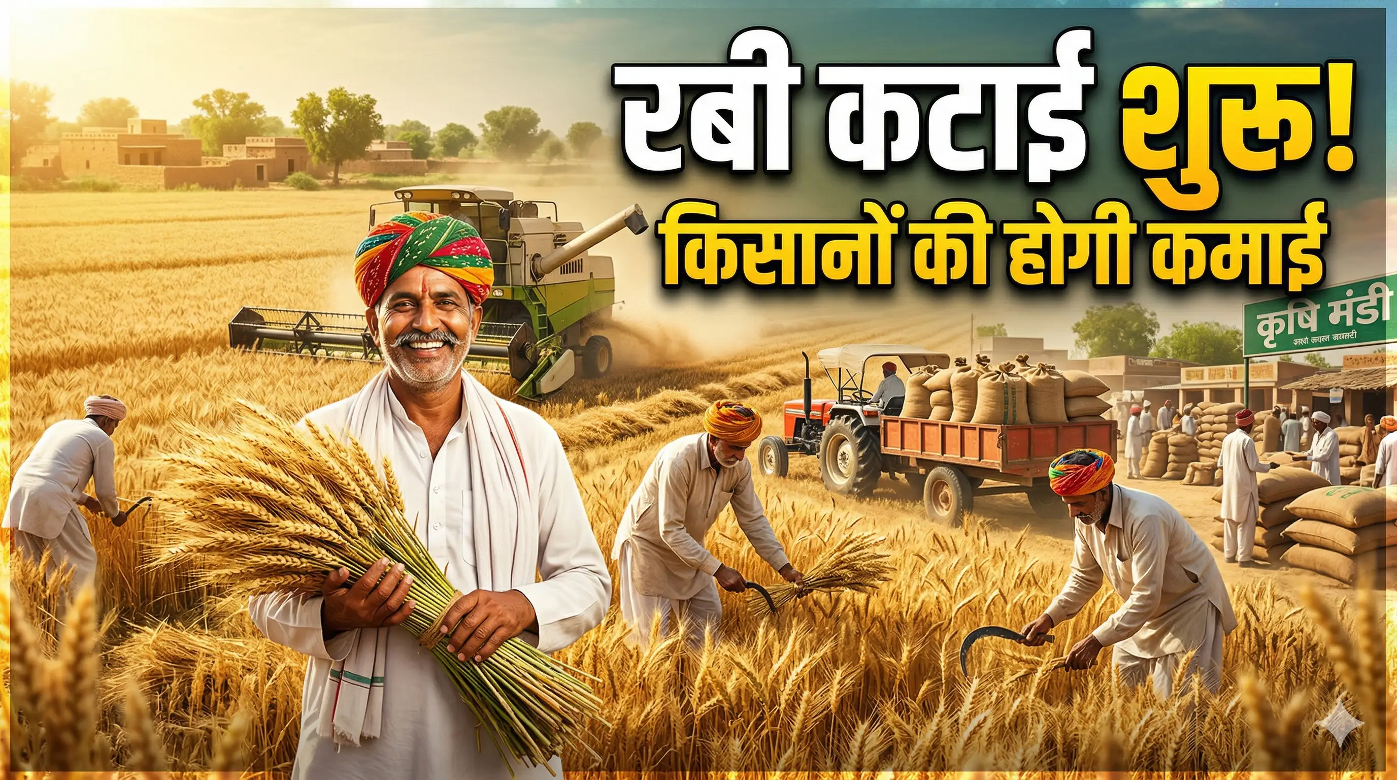 राजस्थान में रबी फसल कटाई 2026: किसानों के लिए तैयारी और बाजार की नई राहें