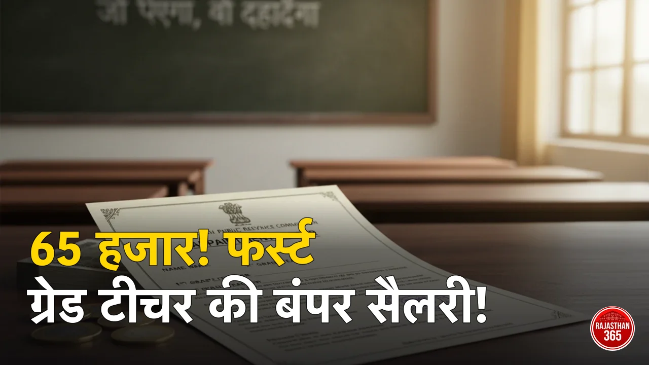 RPSC 1st Grade Teacher 2026 सैलरी स्ट्रक्चर — Pay Matrix Level 12 बेसिक, भत्ते और in-hand calculation तालिका