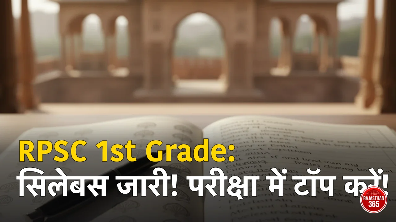 RPSC 1st Grade Syllabus 2026 पाठ्यक्रम PDF — पेपर I और पेपर II अंक वितरण तालिका