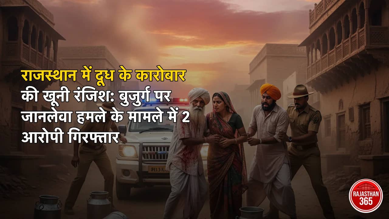 राजस्थान में दूध के कारोबार की खूनी रंजिश: बुजुर्ग पर जानलेवा हमले के मामले में 2 आरोपी गिरफ्तार