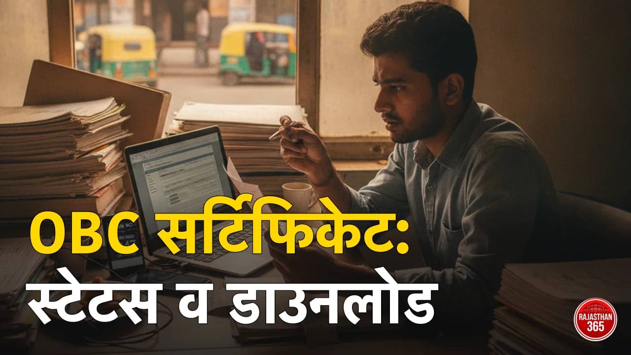 OBC certificate Rajasthan — e-Mitra पर टोकन नंबर से स्टेटस चेक और DigiLocker डाउनलोड
