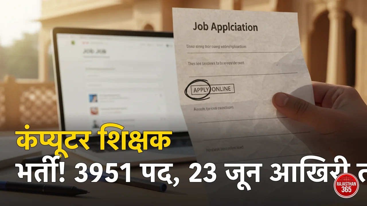 RSSB कंप्यूटर इंस्ट्रक्टर भर्ती 2026: 3951 पदों पर ऑनलाइन फॉर्म 23 जून तक, SSO से करें आवेदन